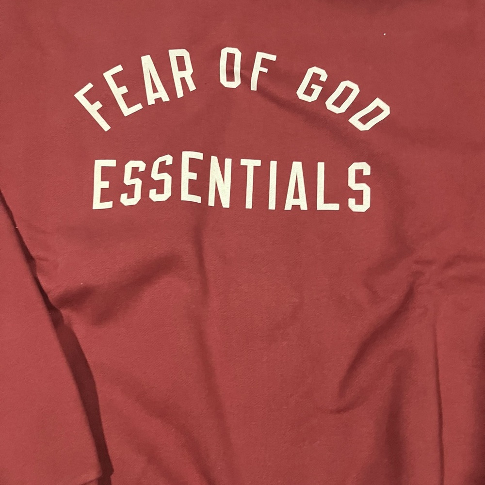 Fear of God Essentials Red Hoodie - Picture 6 of 6
